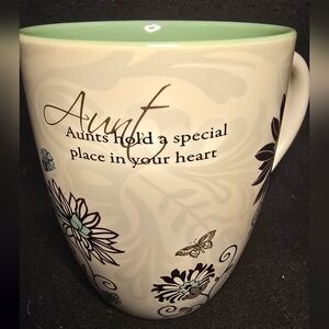 Floral Aunt Mug - Teal And Purple. 20oz Mug